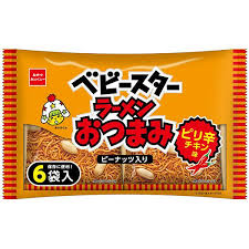 ﾗｰﾒﾝおつまみﾋﾟﾘ辛いﾁｷﾝ味6袋入り