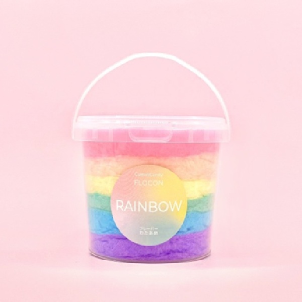 ｸﾚｾｰﾉ　cotton candy FLOCONレインボー6色　Ｌ　60ｇ　※ﾚｲﾝﾎﾞｰのみで2ケースから