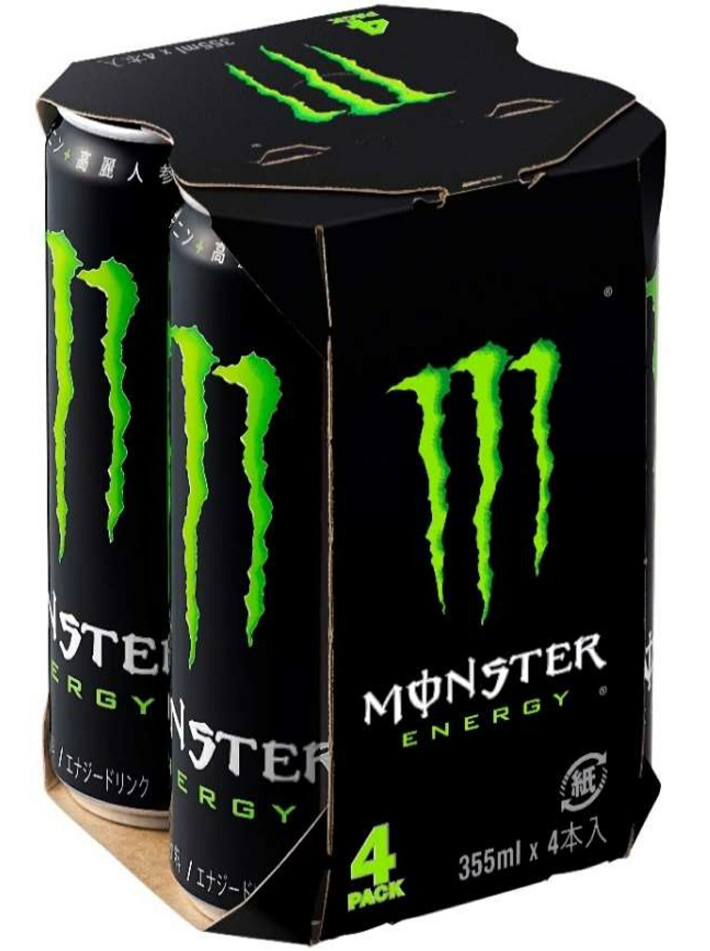 モンスターエナジー　缶355ｍｌ　4本ﾏﾙﾁﾊﾟｯｸ