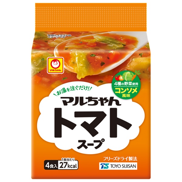 マルちゃんトマトスープ４食入り（フリーズドライ）