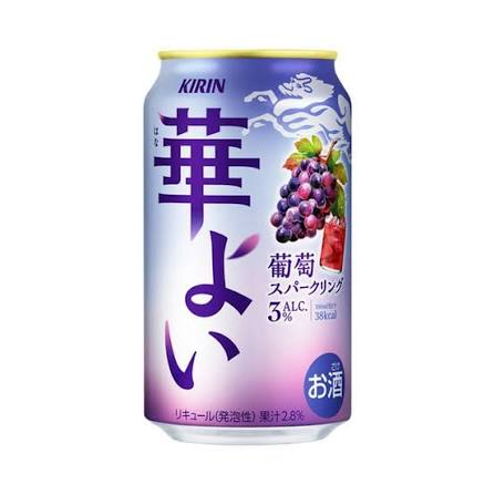 華よい　葡萄スパークリング　350ｍｌ　バラ