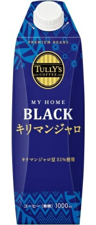 タリーズマイホームブラックキリマンジャロ屋根型キャップ付き1Ｌ