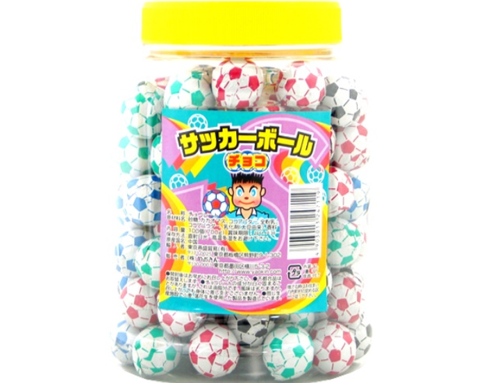やおきん　サッカーボールチョコ100個　※ｻｯｶｰボールﾁｮｺ2種で混載5Ｃ～※