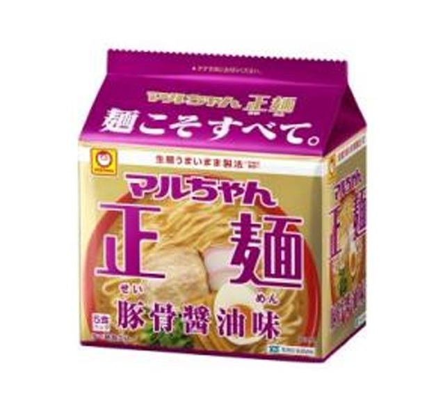 マルちゃん正麺豚骨醤油　５Ｐ