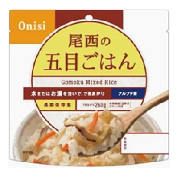 尾西食品　五目ごはん100ｇ　※同一メーカー混載5ケース～