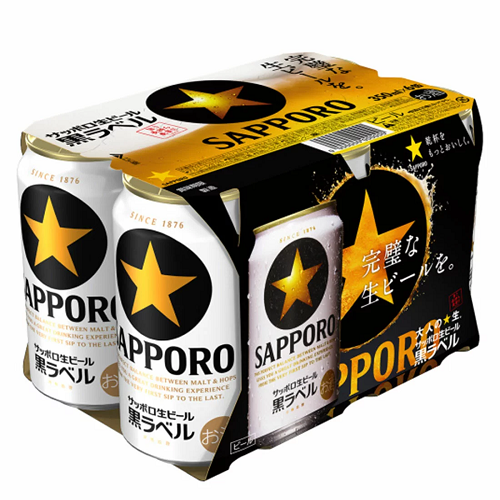 黒ﾗﾍﾞﾙ 350ML 6缶Ｐ
