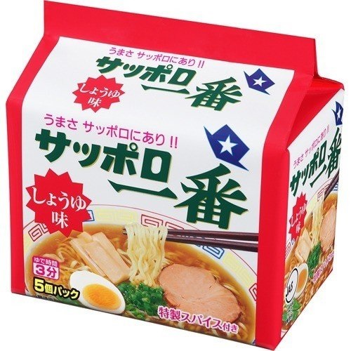 ｻｯﾎﾟﾛ一番しょうゆ味５食P