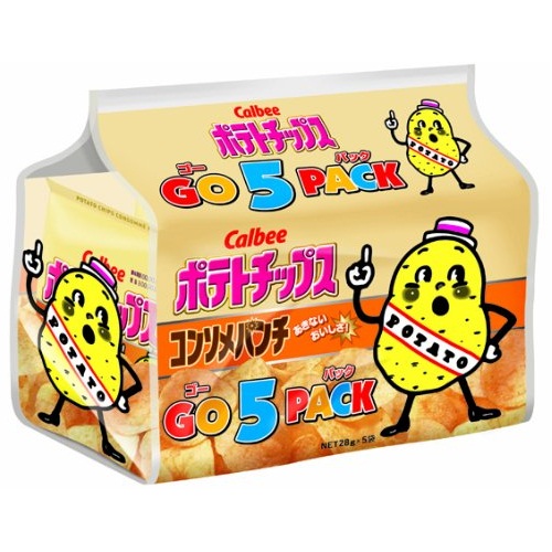 ポテトチップス　コンソメパンチ　ゴー５パック