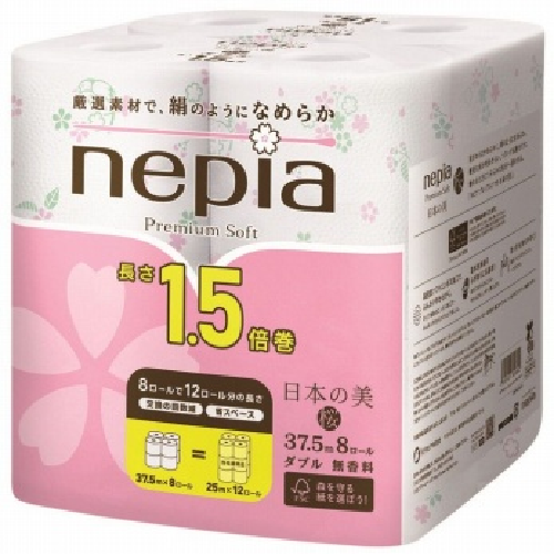ﾌﾟﾚﾐｱﾑｿﾌﾄﾄｲﾚｯﾄﾛｰﾙ日本の美1.5倍巻８ＲＷ無香料