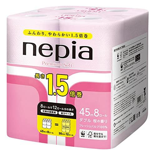 ﾌﾟﾚﾐｱﾑｿﾌﾄﾄｲﾚｯﾄﾛｰﾙ1.5倍巻桜2枚重ね　桜の香り