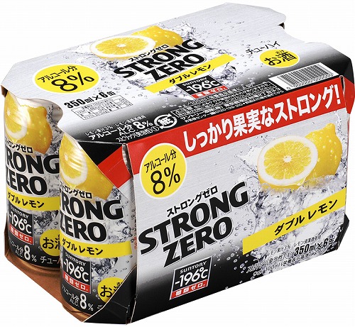 ー１９６゜Ｃ　ストロングゼロ　Ｗレモン　6缶Ｐ