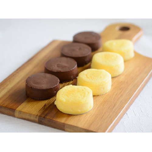 (冷凍)ﾁｰｽﾞ･ｽﾌﾚ/ﾁｮｺｽﾌﾚ 各４個